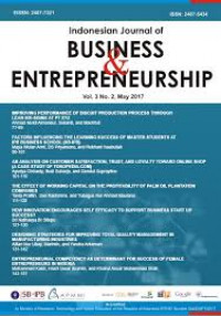 Indonesian Journal of Business and Entrepreneurship, Volume 4 Tahun 2018