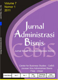 Pengembangan Sumber daya manusia dalam usaha kecil dan menengah:kajian konseptual / Jurnal Administrasi Bisnis Vol.9 No.1, Tahun 2013