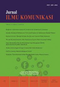Image of Jurnal Ilmu Komunikasi, Volume 18 Tahun 2021