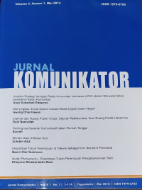 Jurnal Komunikator, Volume 4 Tahun 2012