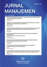 Jurnal Manajemen, Volume 3 Tahun 2013